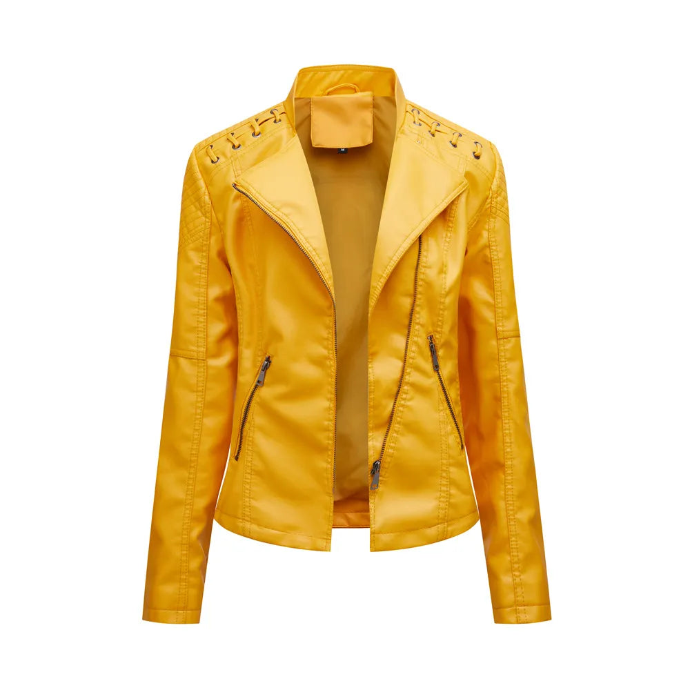 Women's Slim Fit Leather Jacket/Coat