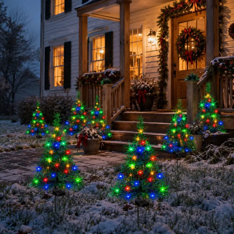 LED Solar Christmas Tree Path Lights