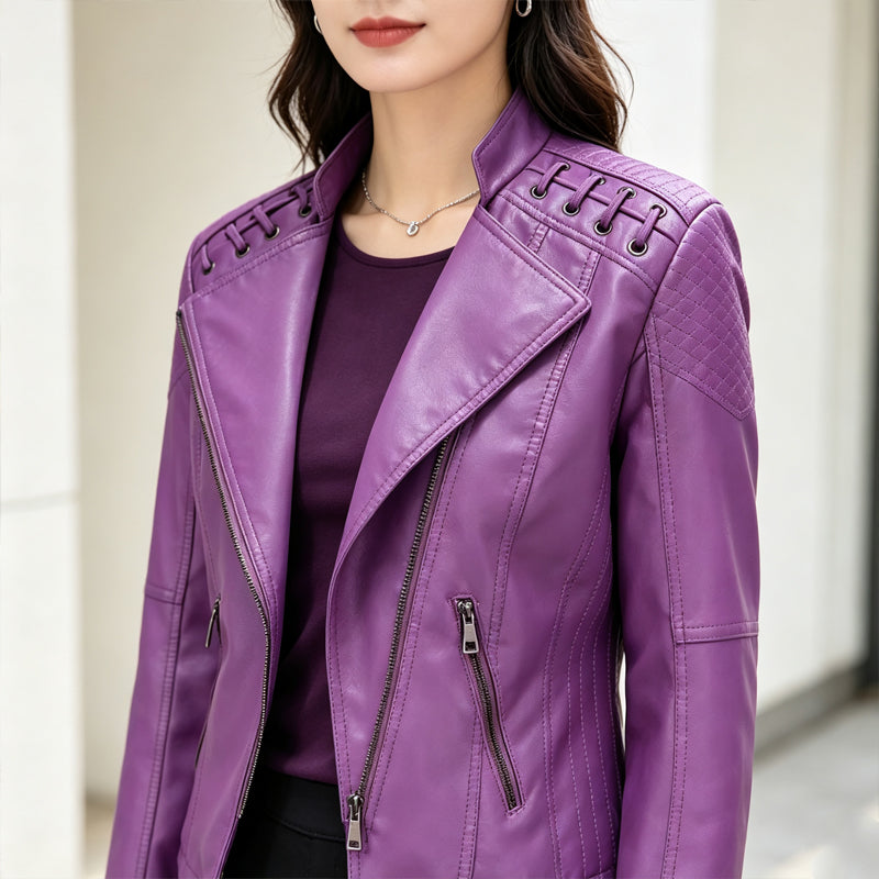 Women's Slim Fit Leather Jacket/Coat