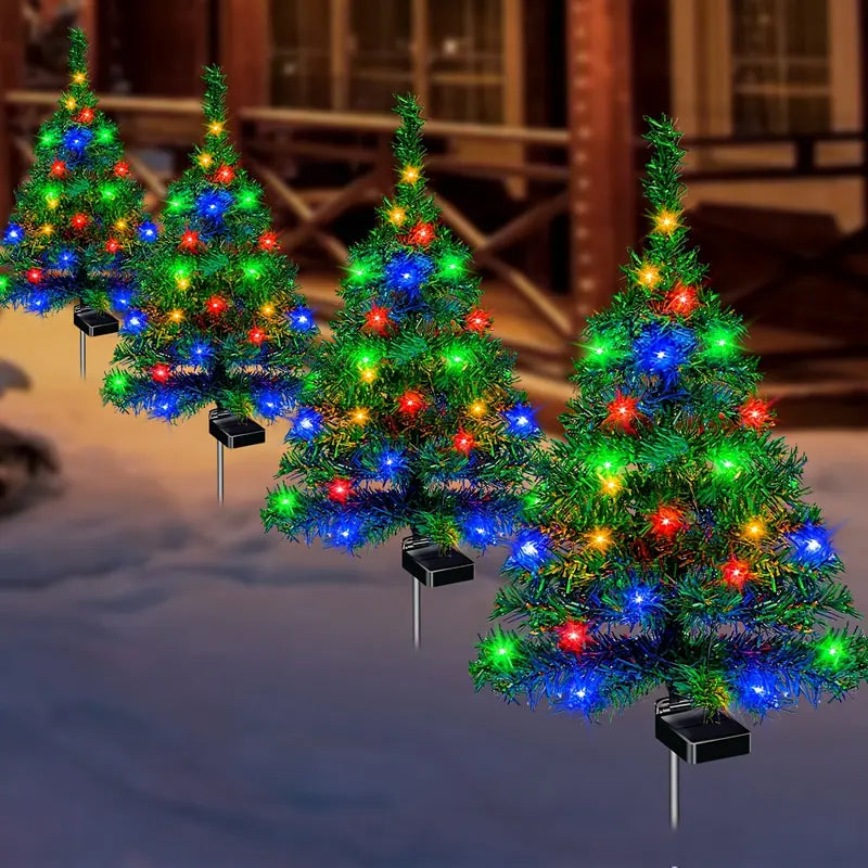 LED Solar Christmas Tree Path Lights