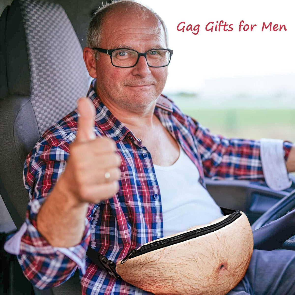 Fun Gifts, 3D Beer Belly Waist Bag, Waterproof, Unisex