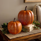 Starry Night Glowing Glass Pumpkin Lantern