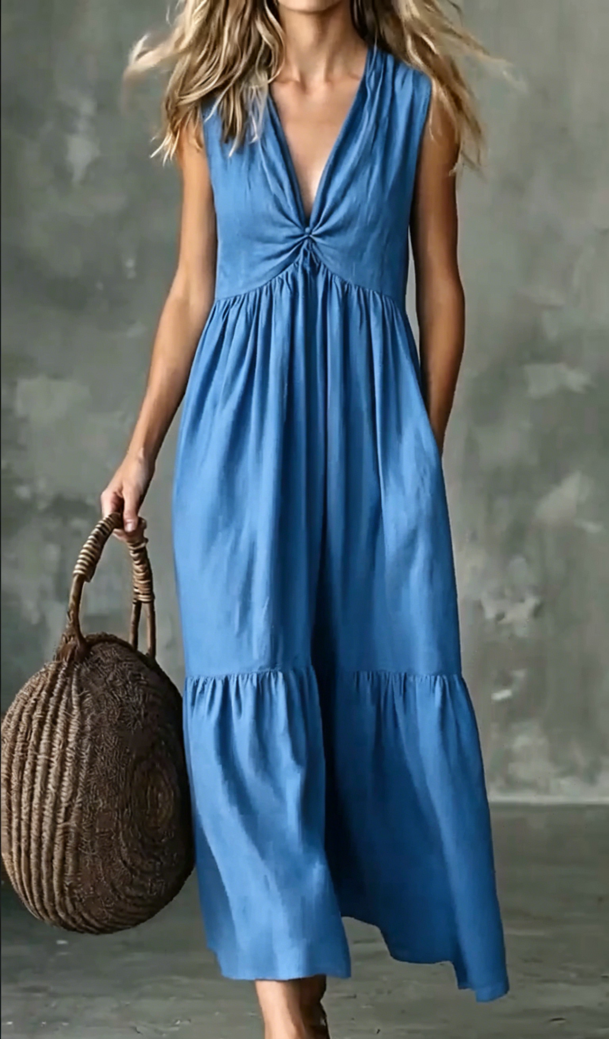 Sleeveless Flowy Long Dress
