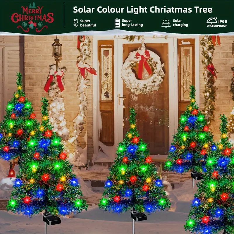 LED Solar Christmas Tree Path Lights