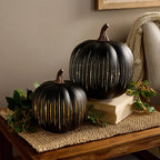 Starry Night Glowing Glass Pumpkin Lantern