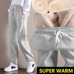 Women's Fleece Lined Solid Color Fashion Casual Pants