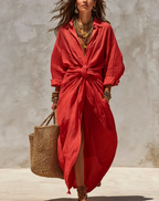 Women's Designer Cotton and Linen shirt dress