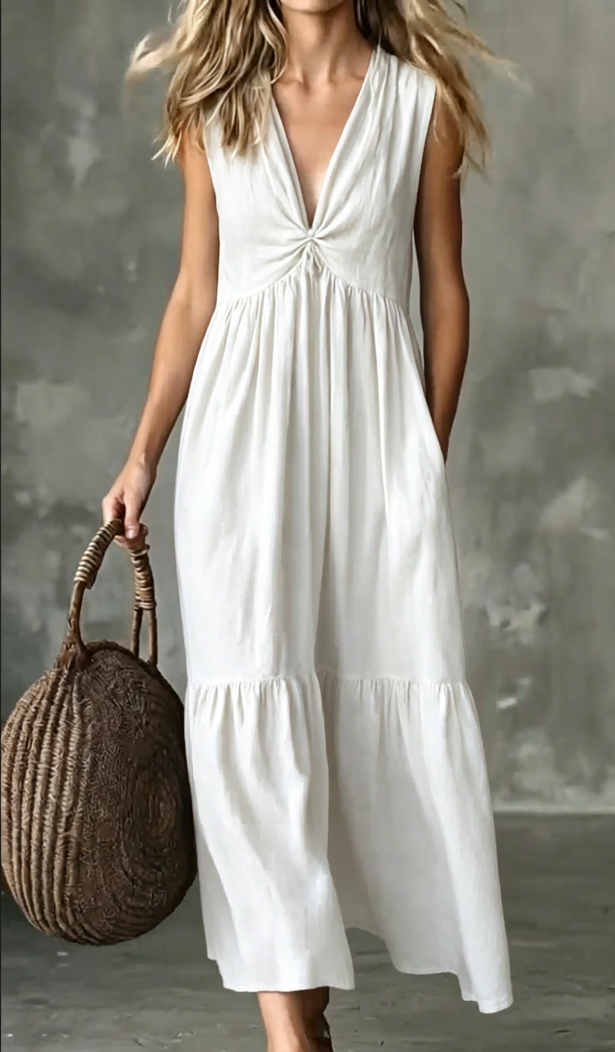 Sleeveless Flowy Long Dress
