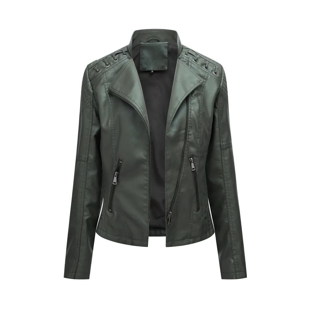 Women's Slim Fit Leather Jacket/Coat