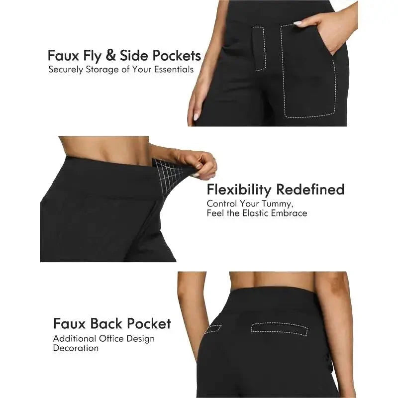 💘Women's High Waist Stretch Wide Leg Suit Pants