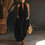 2026 Minimalist Halter Neck Maxi Dress