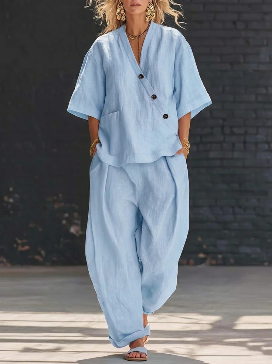 The Breeze Set – Cotton Linen Two-Piece Set