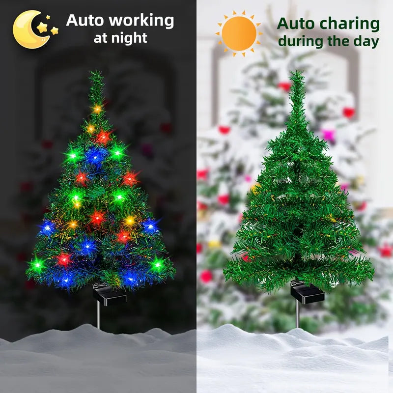 LED Solar Christmas Tree Path Lights