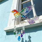 Hummingbird Glass Rainbow Wind Chime