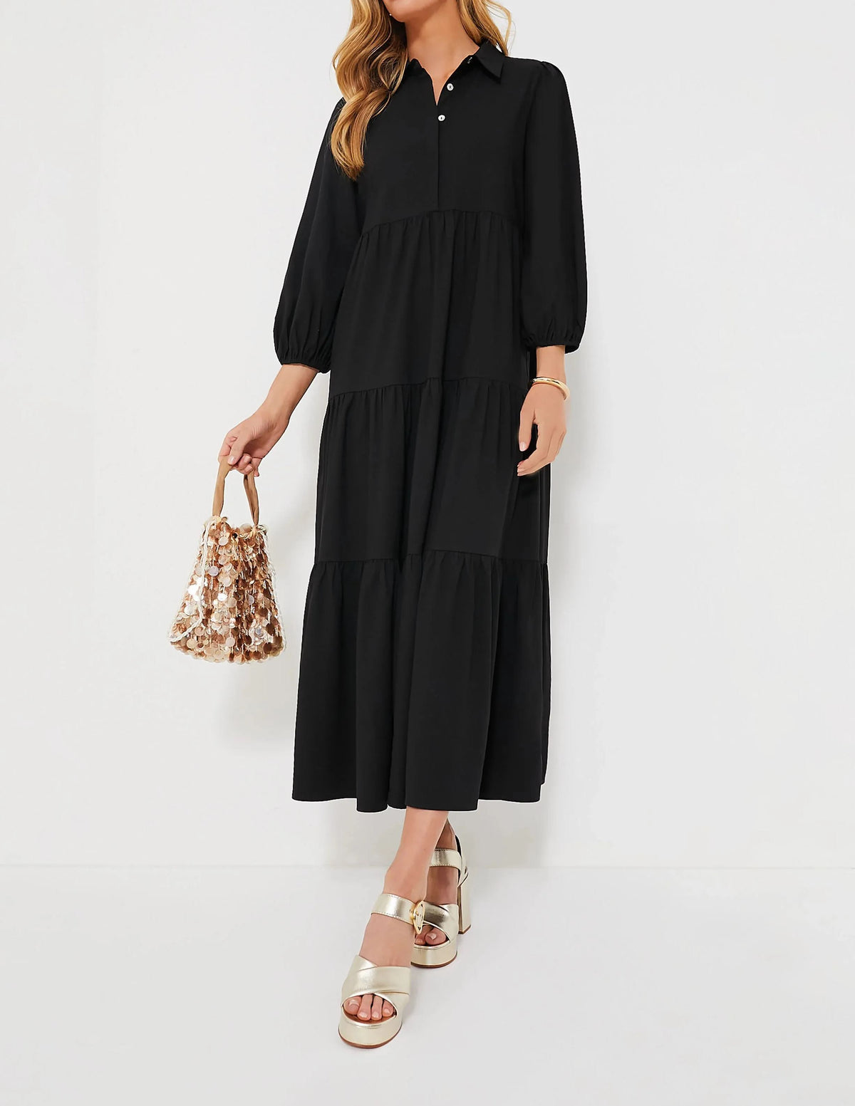 Sandstone Tiered Maxi Dress