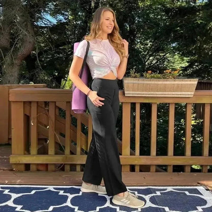 💘Women's High Waist Stretch Wide Leg Suit Pants