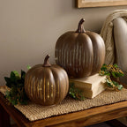 Starry Night Glowing Glass Pumpkin Lantern