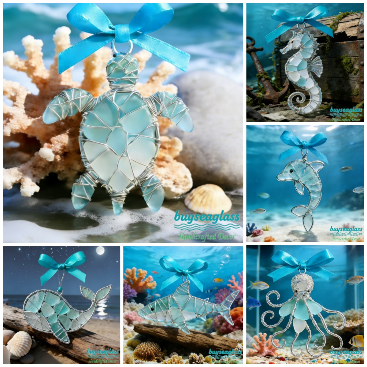 Handmade Sea Glass Pendant Collection