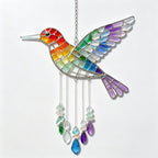 Hummingbird Glass Rainbow Wind Chime