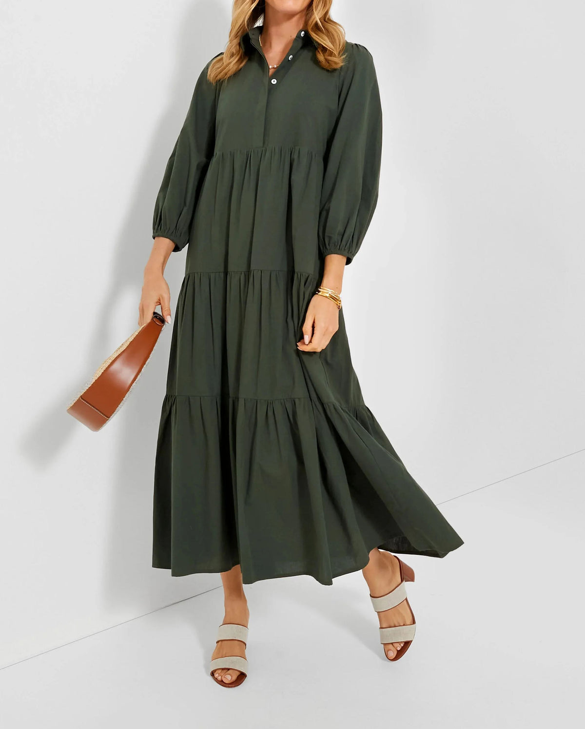 Sandstone Tiered Maxi Dress