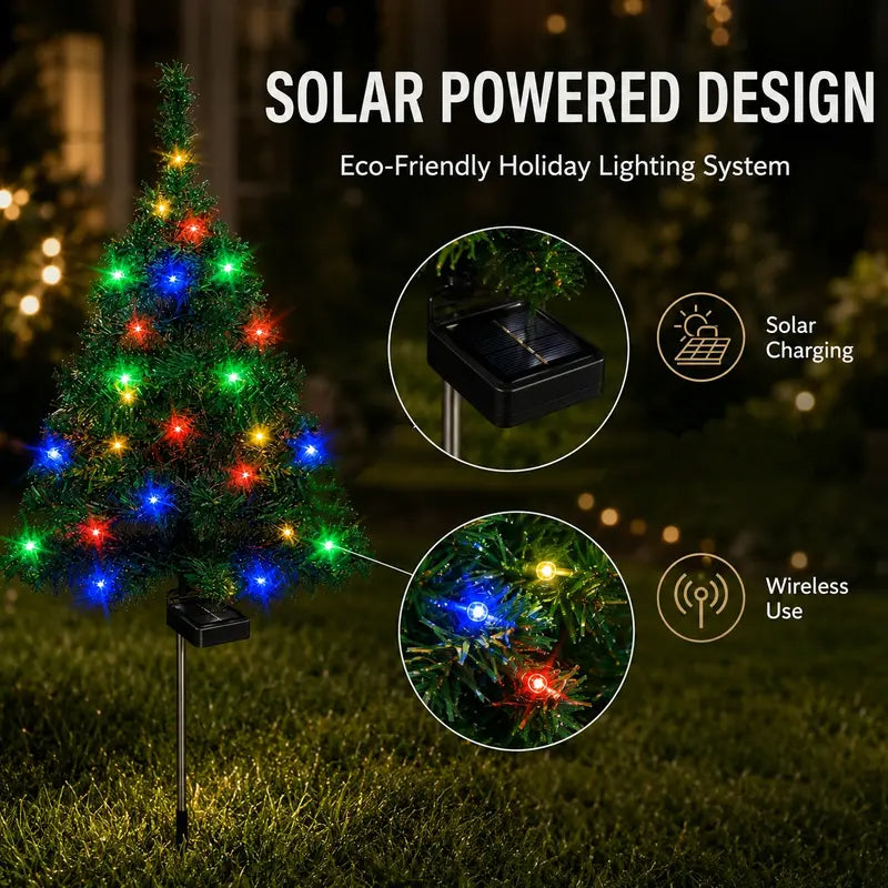 LED Solar Christmas Tree Path Lights