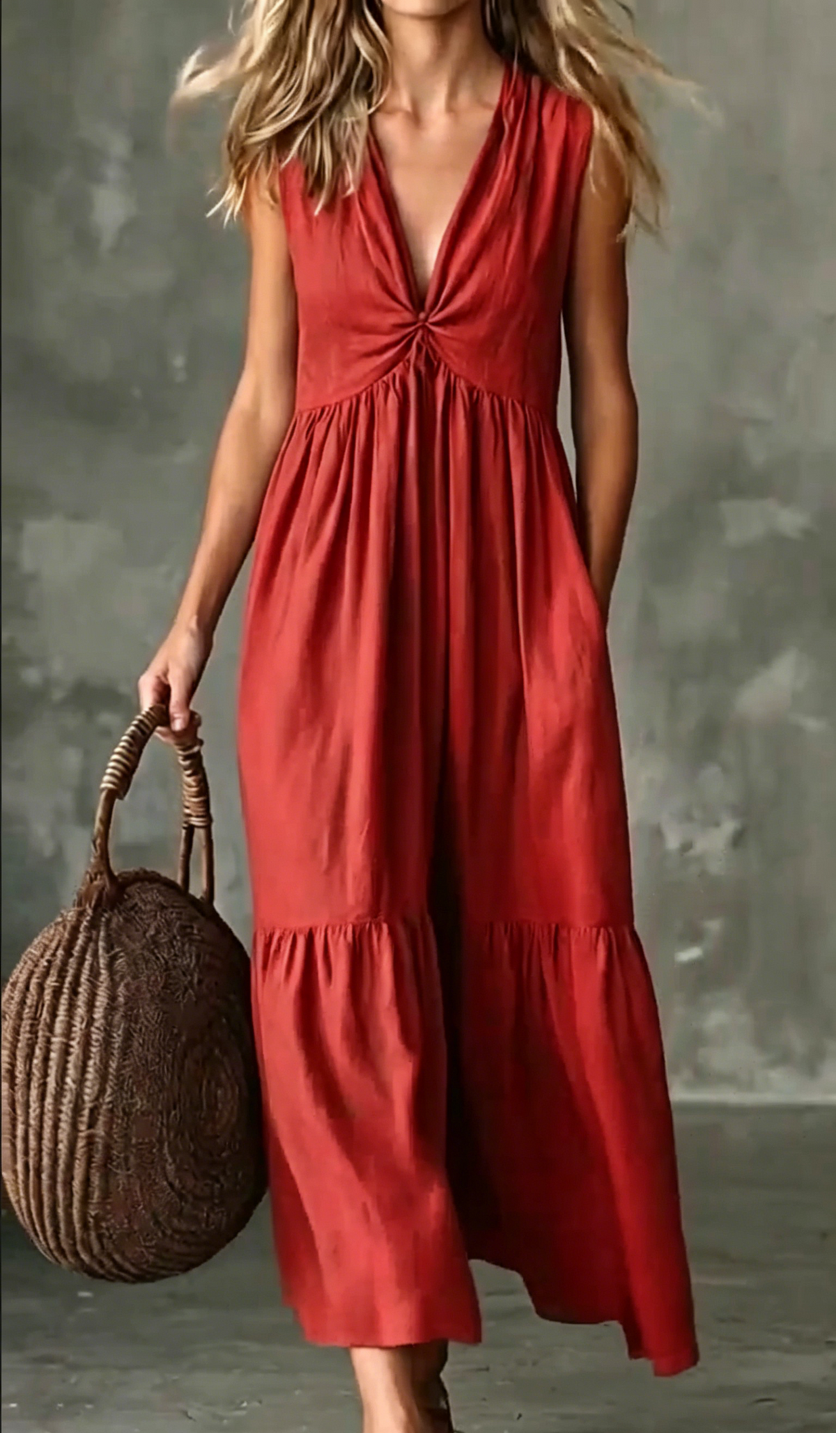 Sleeveless Flowy Long Dress