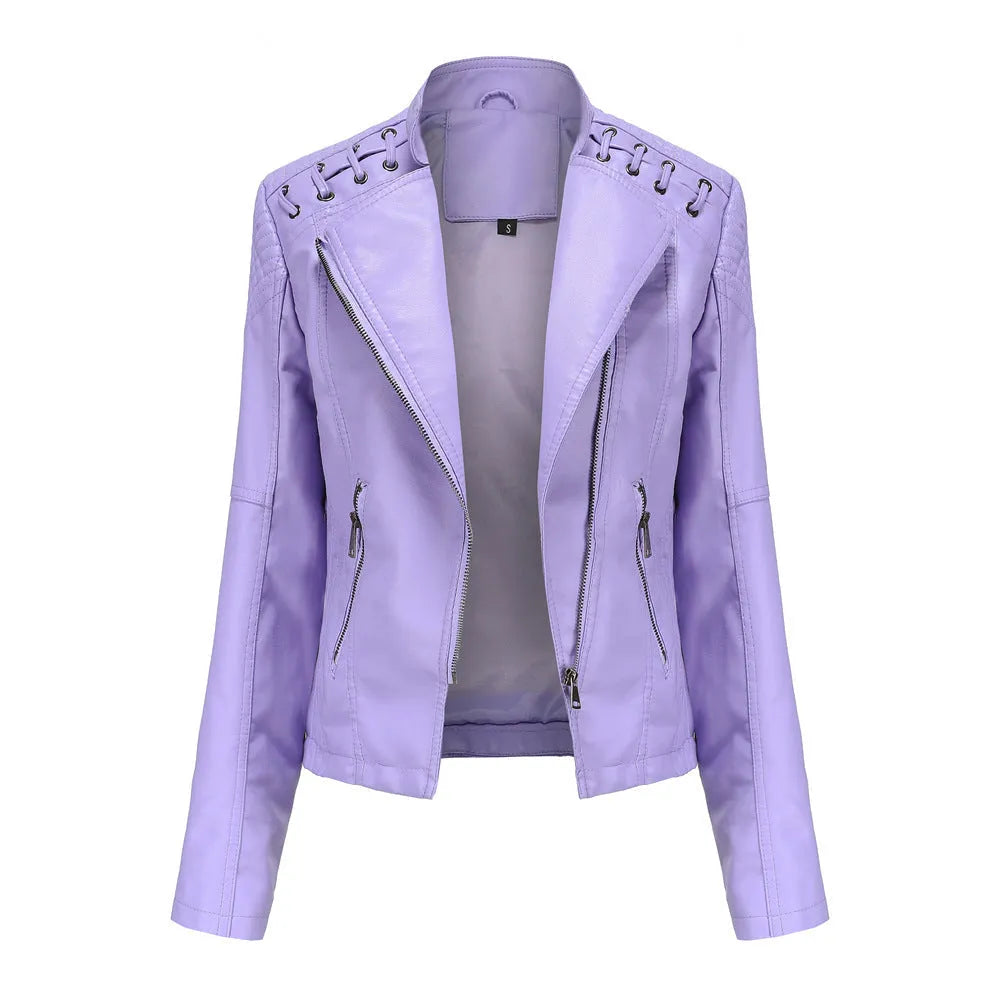 Women's Slim Fit Leather Jacket/Coat
