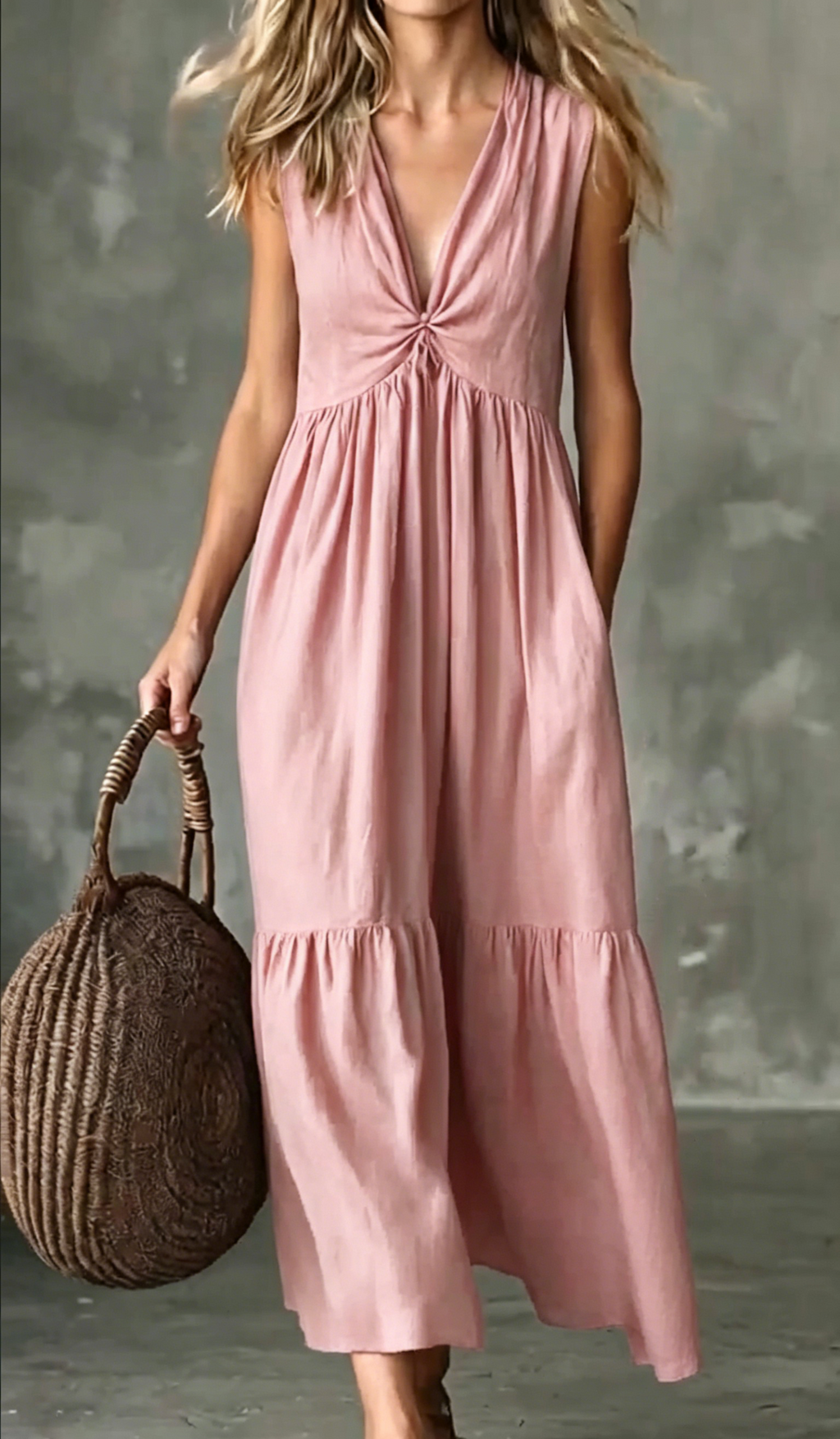 Sleeveless Flowy Long Dress