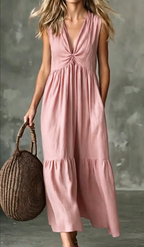 Sleeveless Flowy Long Dress