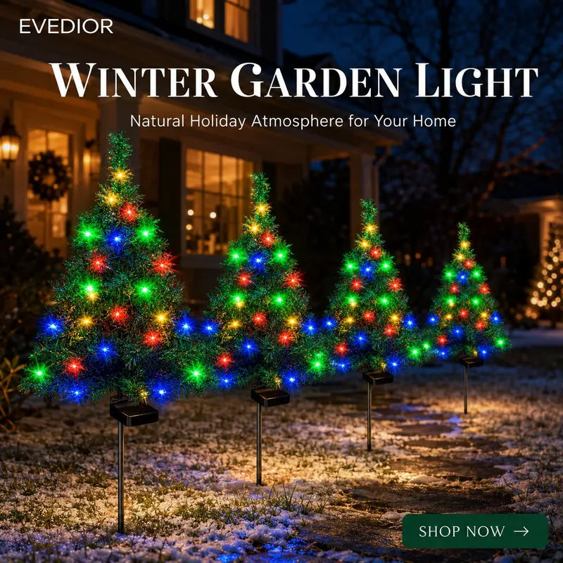 LED Solar Christmas Tree Path Lights