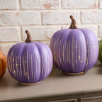 Starry Night Glowing Glass Pumpkin Lantern