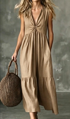 Sleeveless Flowy Long Dress