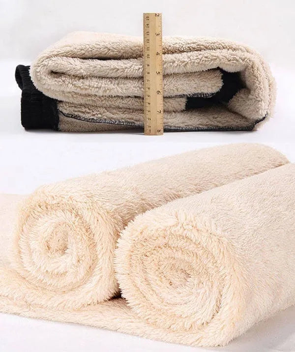 Women's Fleece Lined Solid Color Fashion Casual Pants