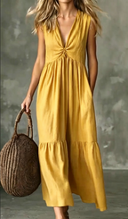 Sleeveless Flowy Long Dress