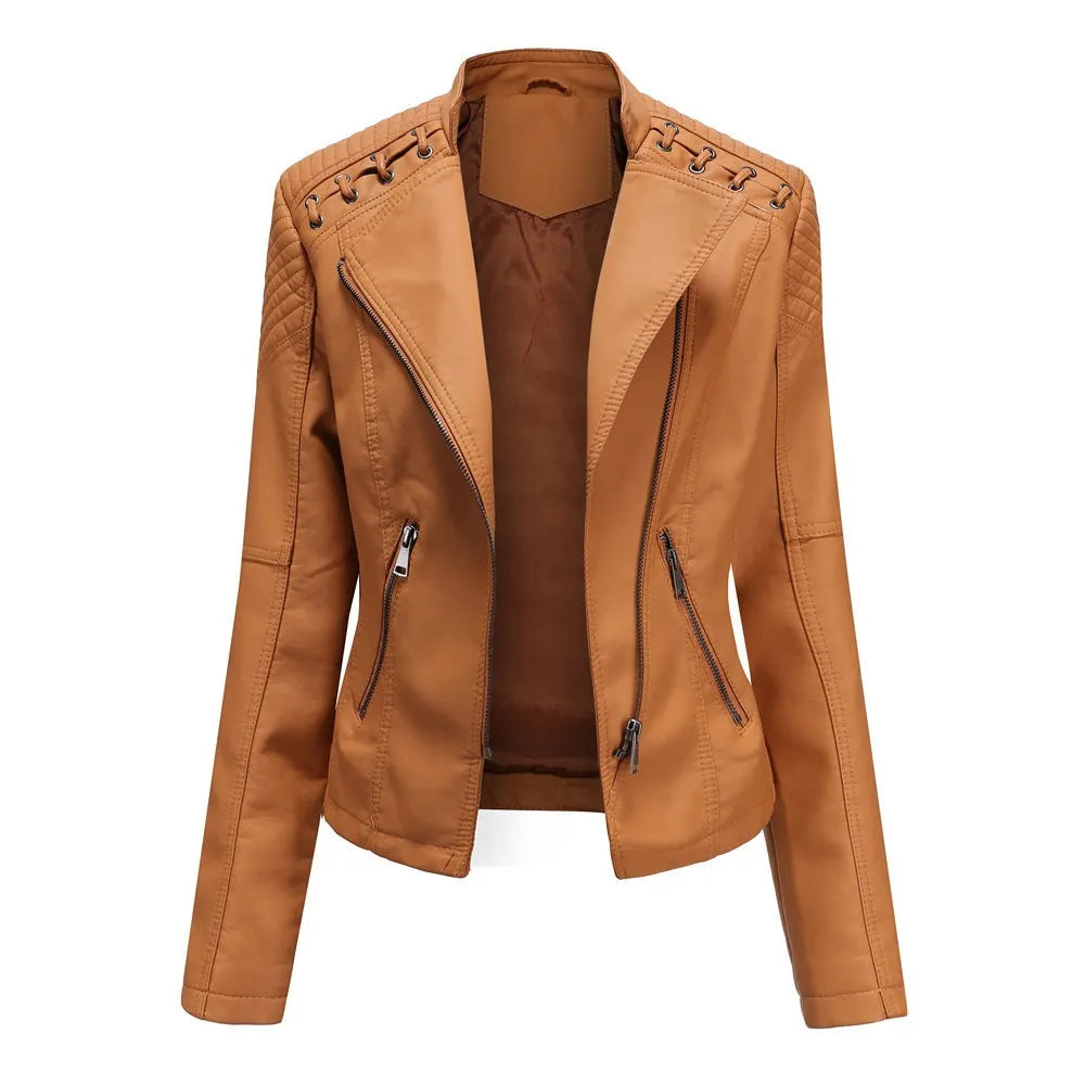 Women's Slim Fit Leather Jacket/Coat