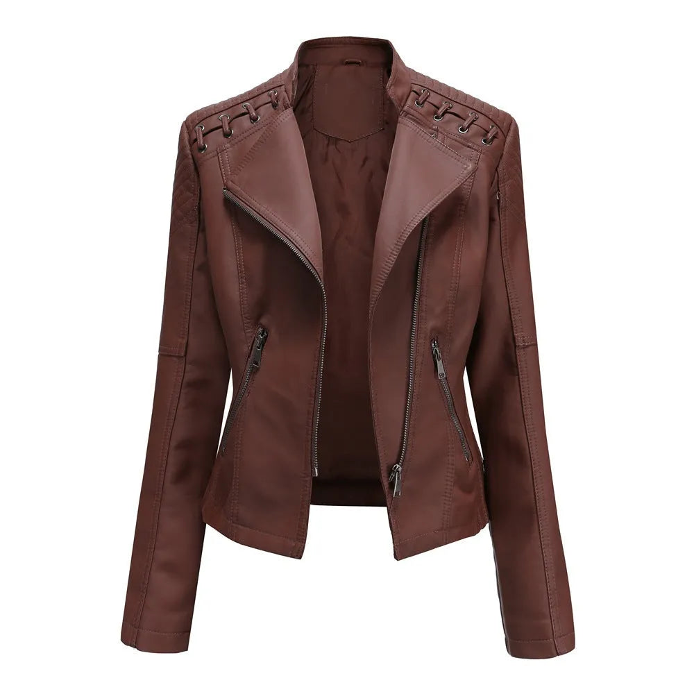 Women's Slim Fit Leather Jacket/Coat