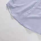 Men's Fitted Short-Sleeved Collared Button-Front Shirt