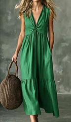 Sleeveless Flowy Long Dress