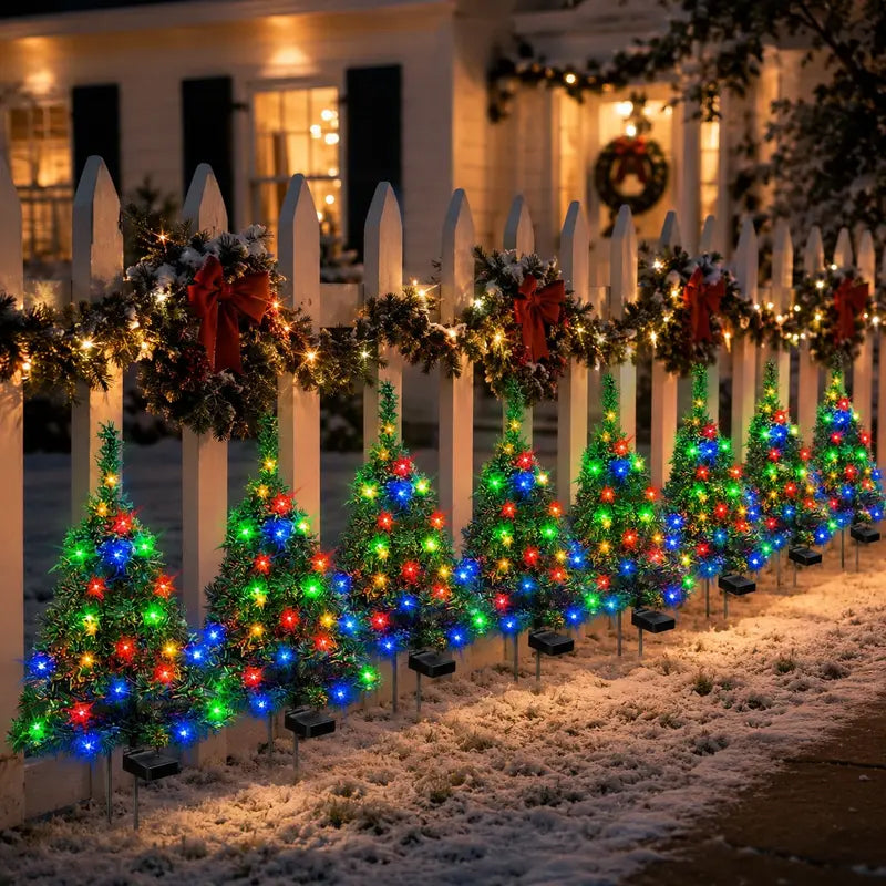LED Solar Christmas Tree Path Lights