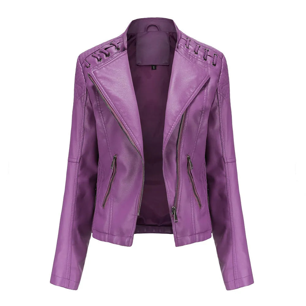 Women's Slim Fit Leather Jacket/Coat