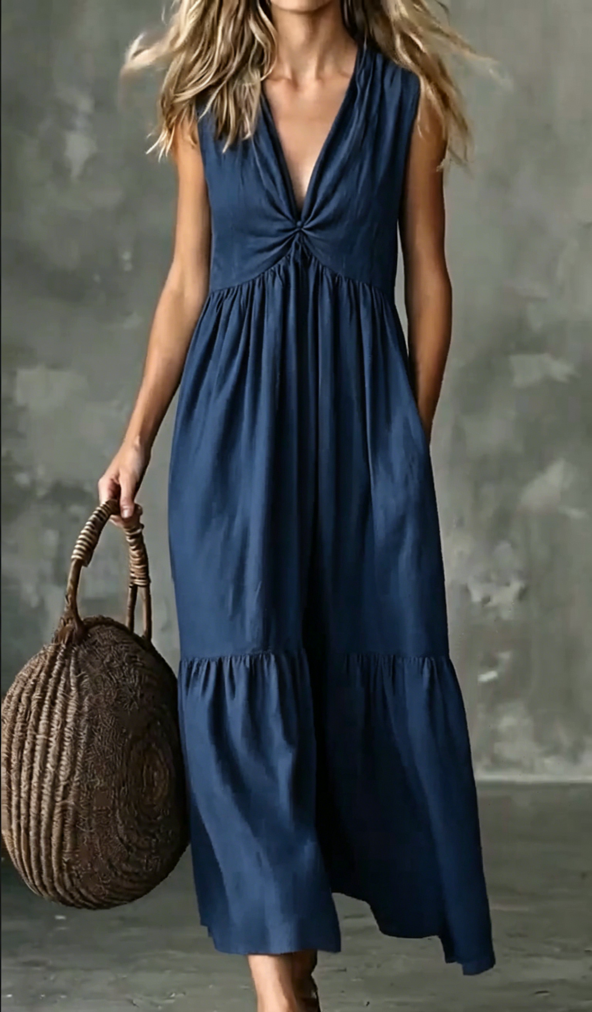 Sleeveless Flowy Long Dress