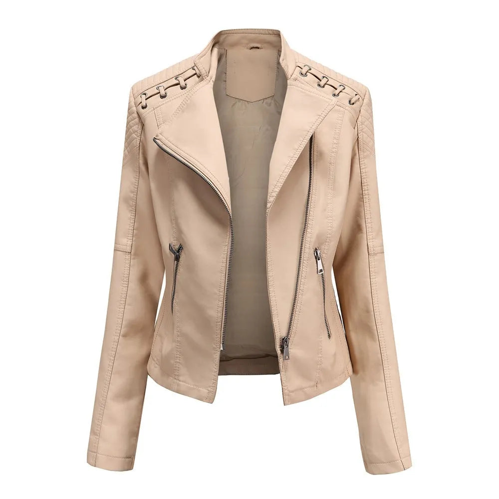 Women's Slim Fit Leather Jacket/Coat