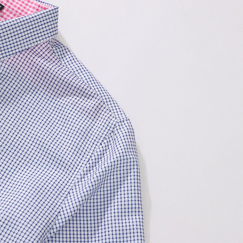 Men's Fitted Short-Sleeved Collared Button-Front Shirt