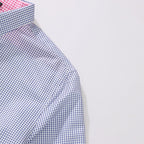 Men's Fitted Short-Sleeved Collared Button-Front Shirt