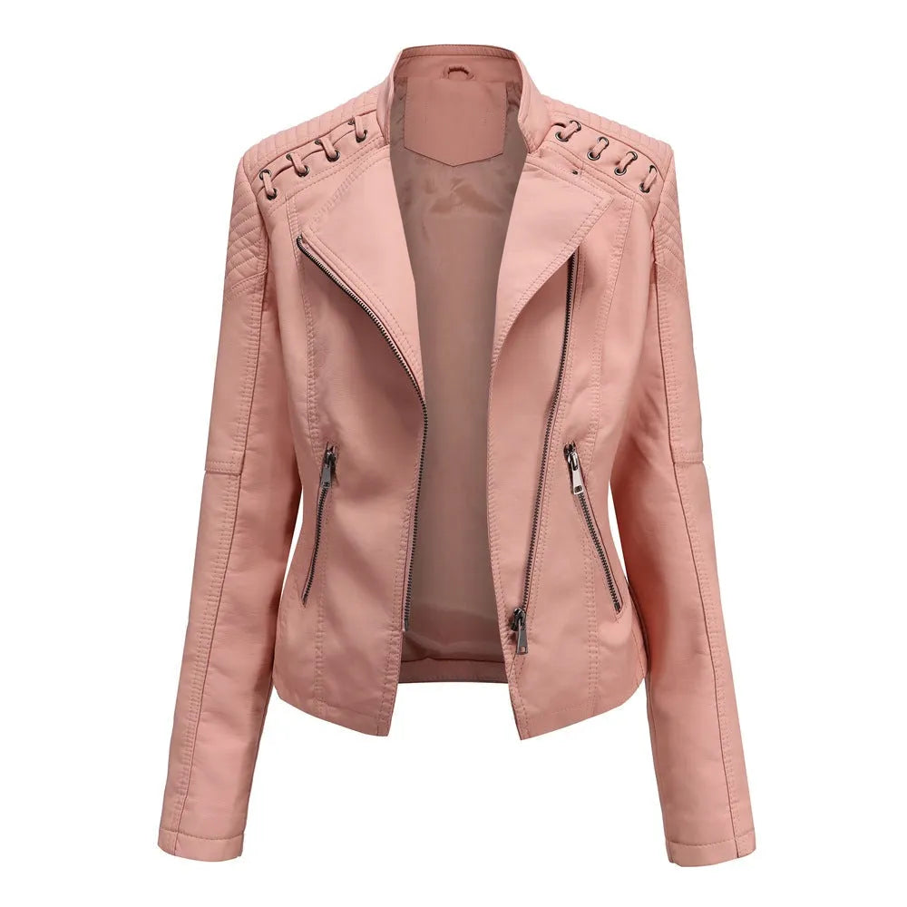 Women's Slim Fit Leather Jacket/Coat