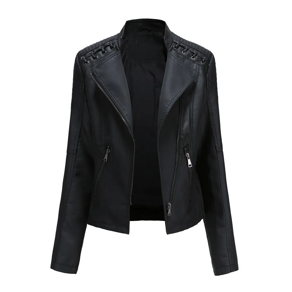 Women's Slim Fit Leather Jacket/Coat