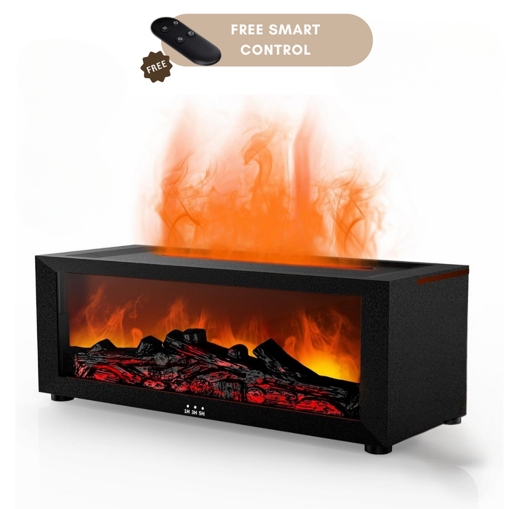 🔥 Fireplace-style simulated flame aromatherapy humidifier