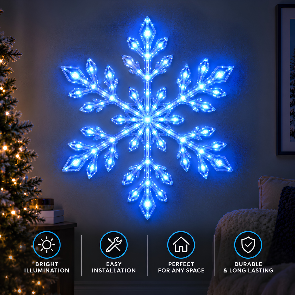 ❄️ LED Snowflake Wall Set ❄️