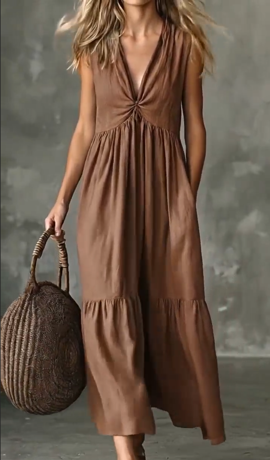 Sleeveless Flowy Long Dress