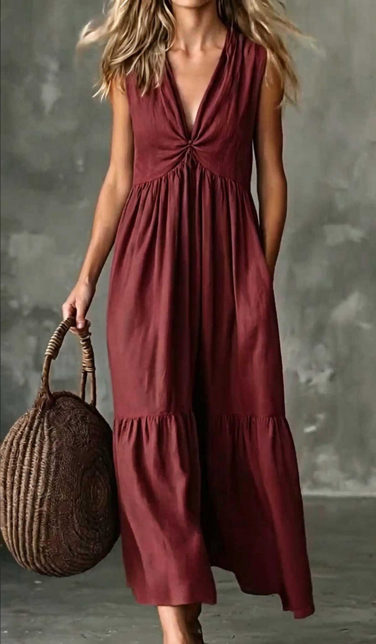 Sleeveless Flowy Long Dress